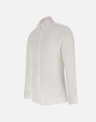 CARLO PIGNATELLI Camicia da cerimonia in cotone WHITE Uomo 