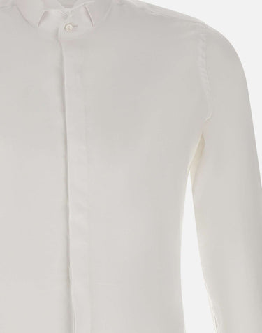CARLO PIGNATELLI Camicia da cerimonia in cotone WHITE Uomo 