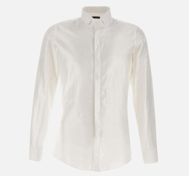 CARLO PIGNATELLI Camicia "Ray" in cotone e viscosa WHITE Uomo 