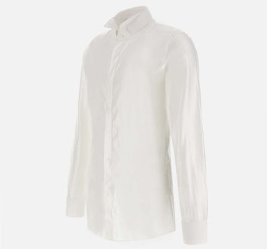 CARLO PIGNATELLI Camicia "Ray" in cotone e viscosa WHITE Uomo 
