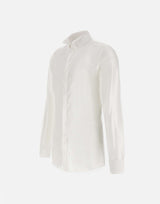 CARLO PIGNATELLI Camicia "Ray" in cotone e viscosa WHITE Uomo 