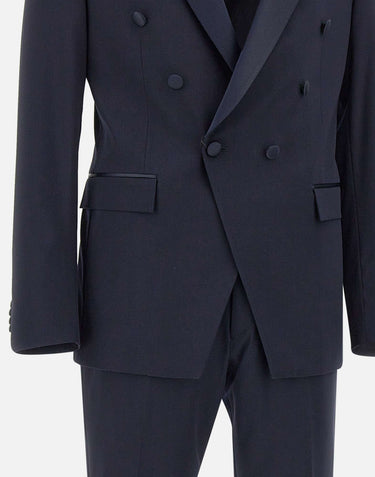 CORNELIANI Completo due pezzi in fresco lana BLUE Uomo 