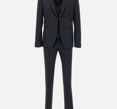 CORNELIANI Completo tre pezzi  in fresco lana BLUE Uomo 