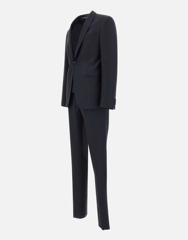 CORNELIANI Completo tre pezzi  in fresco lana BLUE Uomo 