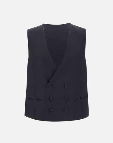 CORNELIANI Completo tre pezzi  in fresco lana BLUE Uomo 