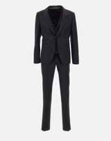 CORNELIANI Completo tre pezzi in fresco lana BLACK Uomo 