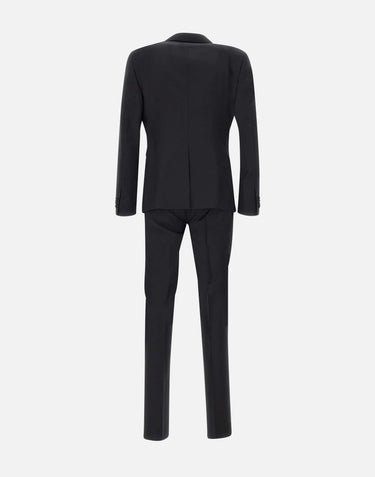 CORNELIANI Completo tre pezzi in fresco lana BLACK Uomo 