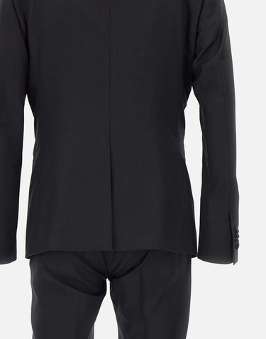 CORNELIANI Completo tre pezzi in fresco lana BLACK Uomo 