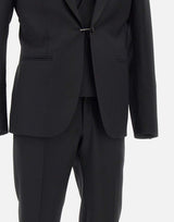 CORNELIANI Completo tre pezzi in fresco lana BLACK Uomo 