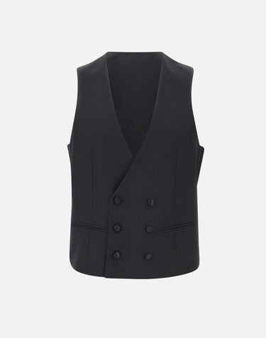 CORNELIANI Completo tre pezzi in fresco lana BLACK Uomo 