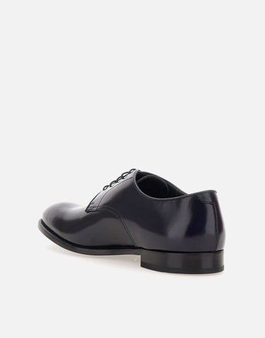 DOUCAL'S Stringate "Horse"  in pelle BLUE Uomo 