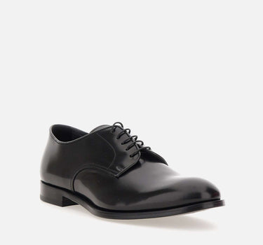 DOUCAL'S Stringate "Horse" in pelle BLACK Uomo 