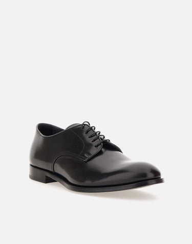 DOUCAL'S Stringate "Horse" in pelle BLACK Uomo 