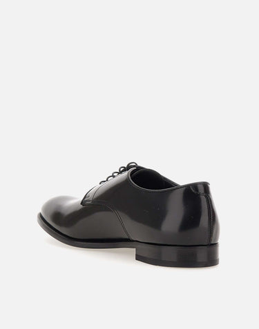 DOUCAL'S Stringate "Horse" in pelle BLACK Uomo 