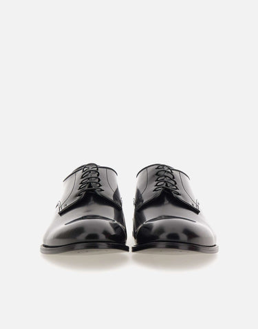 DOUCAL'S Stringate "Horse" in pelle BLACK Uomo 