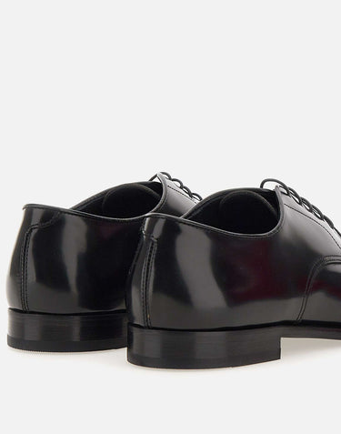 DOUCAL'S Stringate "Horse" in pelle BLACK Uomo 