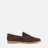 DUCA DEGLI ABRUZZI Mocassini "Amalfi" in pelle scamosciata BROWN Uomo 