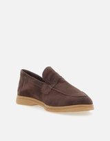 DUCA DEGLI ABRUZZI Mocassini "Amalfi" in pelle scamosciata BROWN Uomo 