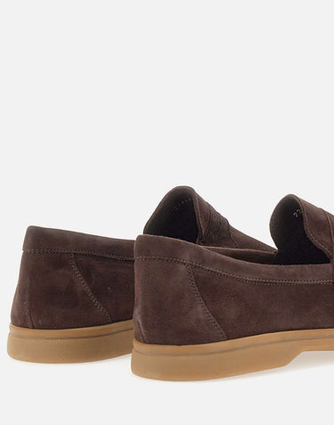 DUCA DEGLI ABRUZZI Mocassini "Amalfi" in pelle scamosciata BROWN Uomo 