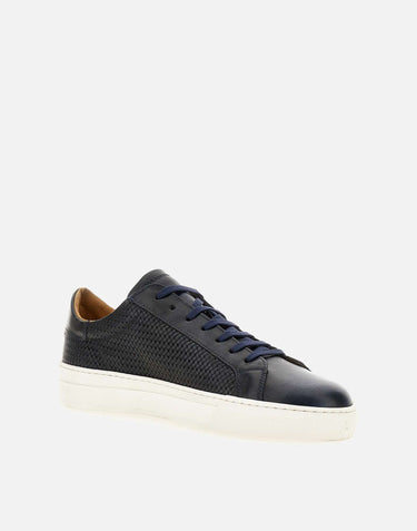 DUCA DEGLI ABRUZZI Sneakers "Panama" in pelle BLUE Uomo 