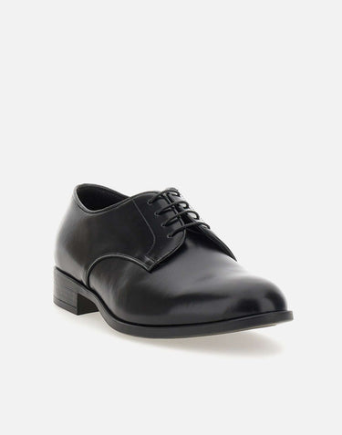 DUCA DEGLI ABRUZZI Stringate "Windsor" in pelle BLACK Uomo 
