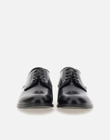 DUCA DEGLI ABRUZZI Stringate "Windsor" in pelle BLACK Uomo 