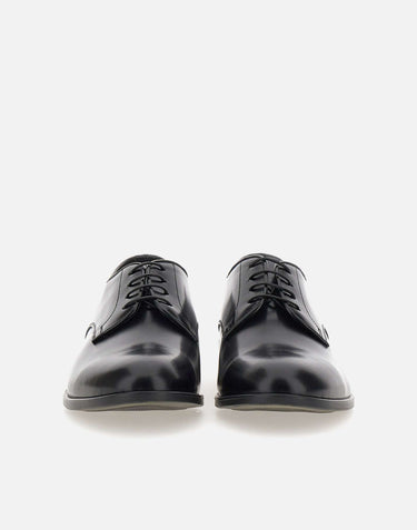 DUCA DEGLI ABRUZZI Stringate "Windsor" in pelle BLACK Uomo 