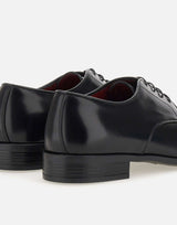 DUCA DEGLI ABRUZZI Stringate "Windsor" in pelle BLACK Uomo 