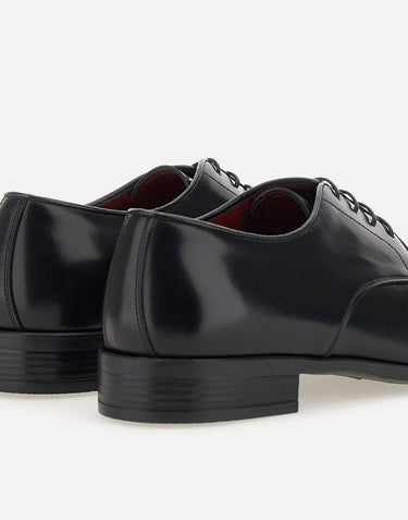 DUCA DEGLI ABRUZZI Stringate "Windsor" in pelle BLACK Uomo 