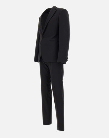EMPORIO ARMANI Completo due pezzi cerimonia in fresco lana BLACK Uomo 