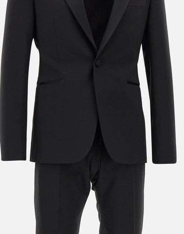 EMPORIO ARMANI Completo due pezzi cerimonia in fresco lana BLACK Uomo 