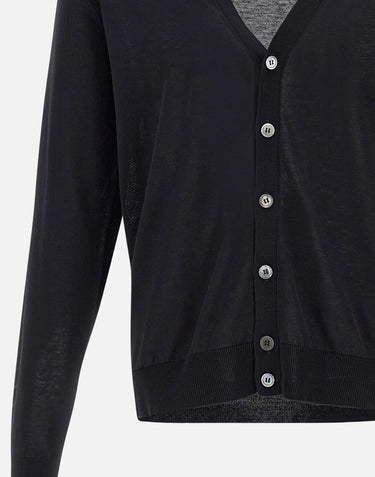 FILIPPO DE LAURENTIIS Cardigan in cotone BLACK Uomo 