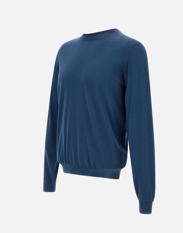 FILIPPO DE LAURENTIIS Maglia "Sea Island" in cotone BLUE Uomo 