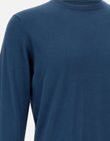 FILIPPO DE LAURENTIIS Maglia "Sea Island" in cotone BLUE Uomo 