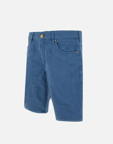 JECKERSON Shorts "Jayden" in cotone Light Blue Uomo 