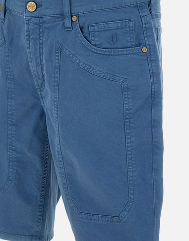 JECKERSON Shorts "Jayden" in cotone Light Blue Uomo 