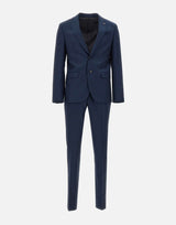 MANUEL RITZ Completo due pezzi in viscosa BLUE Uomo 