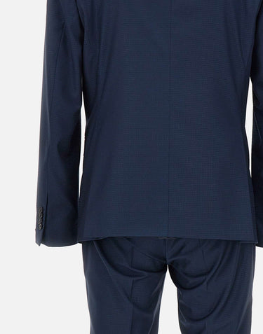 MANUEL RITZ Completo due pezzi in viscosa BLUE Uomo 