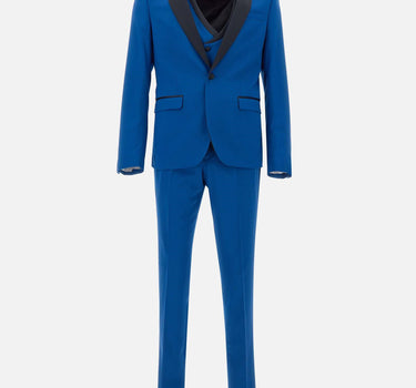 MANUEL RITZ Completo da cerimonia tre pezzi BLUE Uomo 