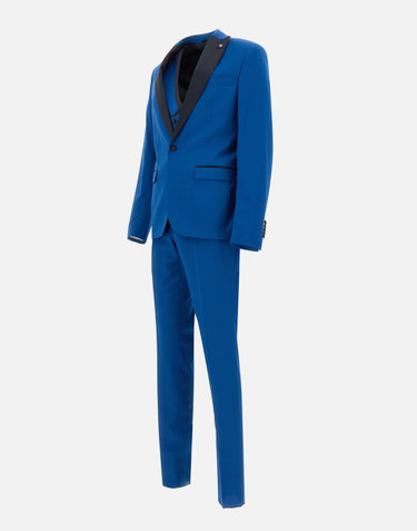 MANUEL RITZ Completo da cerimonia tre pezzi BLUE Uomo 