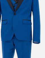MANUEL RITZ Completo da cerimonia tre pezzi BLUE Uomo 
