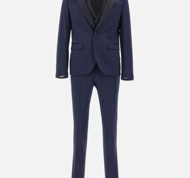 MANUEL RITZ Completo da cerimonia tre pezzi BLUE Uomo 