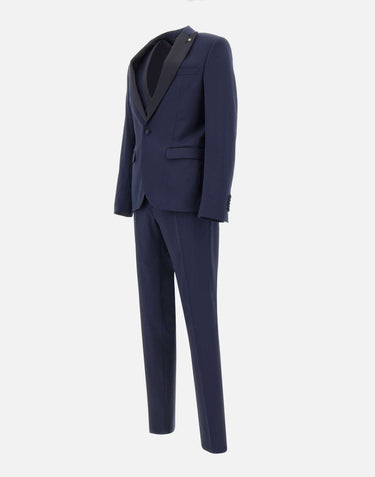 MANUEL RITZ Completo da cerimonia tre pezzi BLUE Uomo 