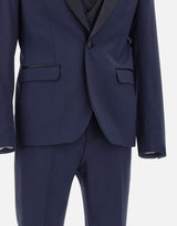 MANUEL RITZ Completo da cerimonia tre pezzi BLUE Uomo 