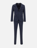 MANUEL RITZ Completo due pezzi in viscosa BLUE Uomo 