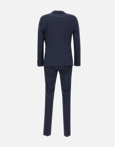 MANUEL RITZ Completo due pezzi in viscosa BLUE Uomo 