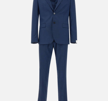 MANUEL RITZ Completo due pezzi in viscosa BLUE Uomo 