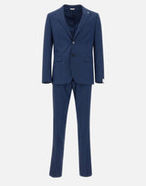 MANUEL RITZ Completo due pezzi in viscosa BLUE Uomo 