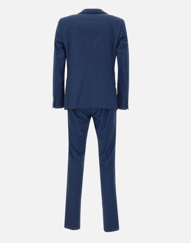 MANUEL RITZ Completo due pezzi in viscosa BLUE Uomo 