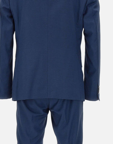 MANUEL RITZ Completo due pezzi in viscosa BLUE Uomo 